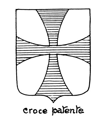 Immagine del termine araldico: Croce patente